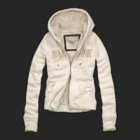 dames abercrombie fitch fleece hooded outwear zip new york wit Shop Almere is4yv461